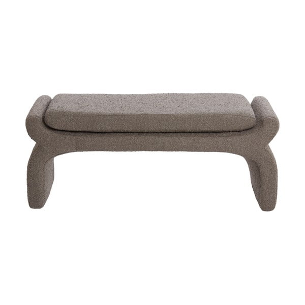Hnědá lavice z textilie bouclé Nafya – Light & Living