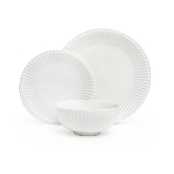 Bílá porcelánová jídelní sada 18 ks Purita – Bonami Essentials