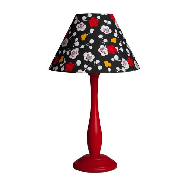 Stolní lampa Flowers Black/Red