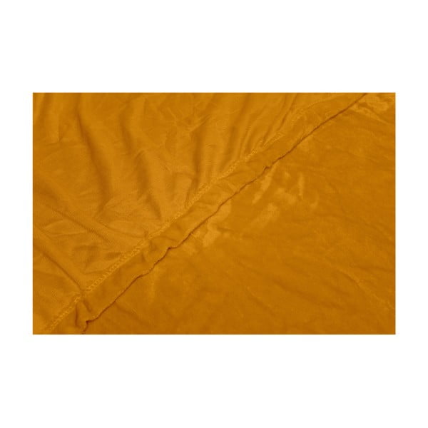 Medově žluté mikroplyšové prostěradlo My House, 180 x 200 cm-image-1