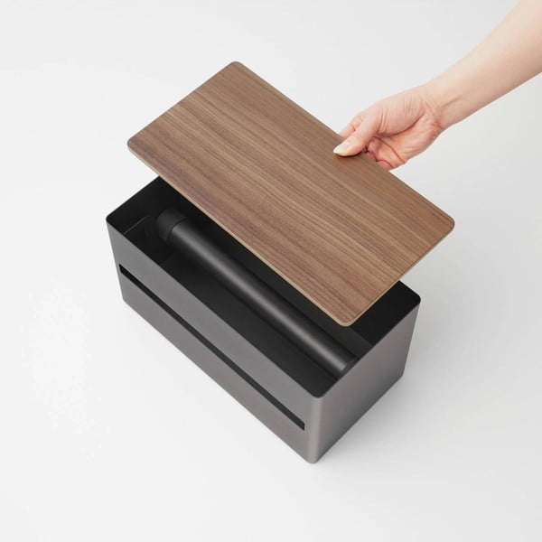 Černý kovový stojan na papírové utěrky Rin – YAMAZAKI-image-3