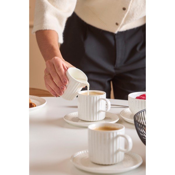 Bílý šálek z kostního porcelánu 205 ml Ora Gloss – Salt&Pepper-image-1