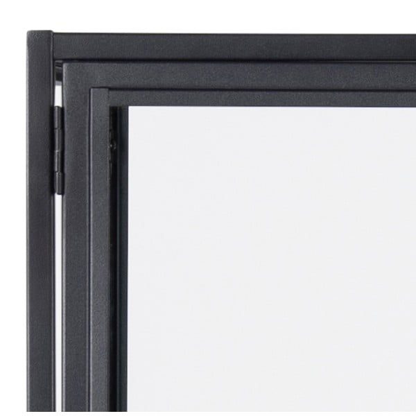 Černá kovová vitrína 77x150 cm Seaford - Actona-image-3