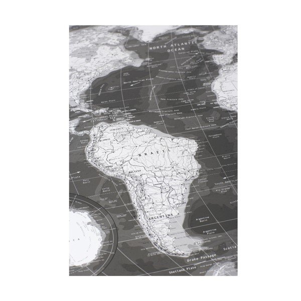 Mapa světa v průhledném pouzdru The Future Mapping Company Monochrome World Map, 130 x 72 cm-image-2