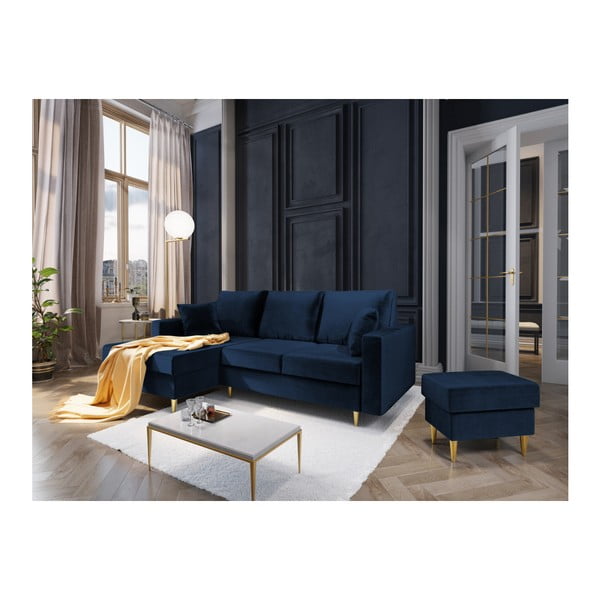 Modrý puf Mazzini Sofas Muguet, 60 x 45 cm-image-3