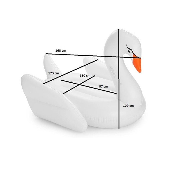 Bílé nafukovací lehátko Gadgets House Labuť-image-1