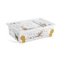 Bílý plastový úložný box s víkem 55x39x16 cm C Box Style – KIS