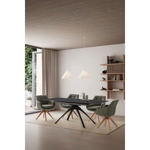 Zelená čalouněná jídelní křesla v sadě 2 ks s područkami Donatelo – Marckeric-image-1