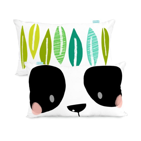 Bavlněný oboustranný povlak na polštář Moshi Moshi Panda Garden, 50 x 30 cm-image-3