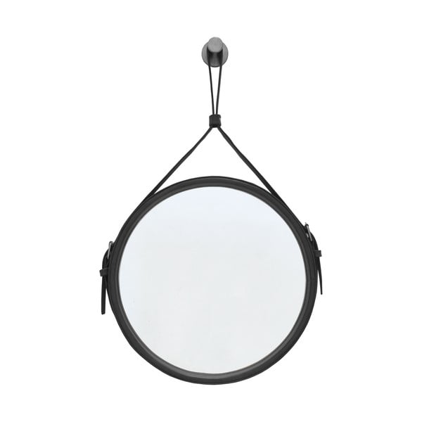 Závěsné zrcadlo v černém rámu RGE Elvis, ø 30 cm