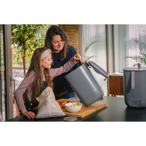 Šedý bokashi kompostér - Plastia-image-3