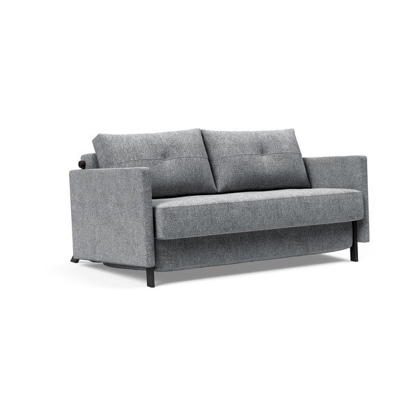 Šedá rozkládací pohovka Innovation Cubed With Arms Twist Granite, 100 x 154 cm-image-2