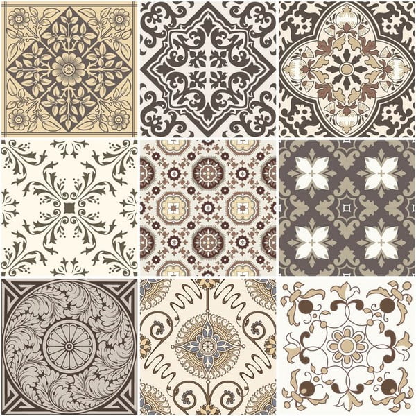 Sada 9 dekorativních samolepek na zeď Ambiance Ancône, 15 x 15 cm-image-1