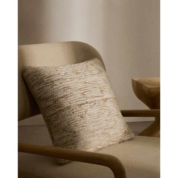 Povlak na polštář s příměsí vlny 45x45 cm Selise – Kave Home-image-1