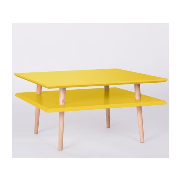 Konferenční stolek UFO Square Yellow, 68 cm (šířka) a 35 cm (výška)