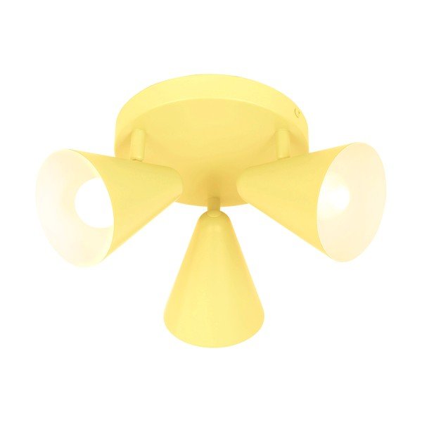 Žluté stropní svítidlo s kovovým stínidlem 34x34 cm Amor – Candellux Lighting-image-1