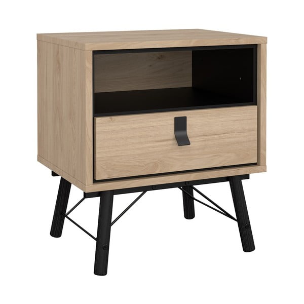 Noční stolek v dekoru dubu v přírodní barvě Ry – Tvilum-image-2