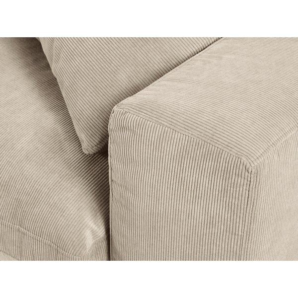 Béžová rohová část modulární manšestrové pohovky Windsor & Co Sofas Galaxy, pravý roh-image-4