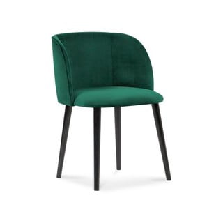 Lahvově zelená jídelní židle se sametovým potahem Windsor & Co Sofas Aurora