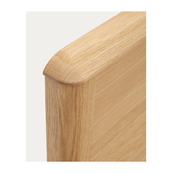 Jednolůžková postel z dubového dřeva s roštem v přírodní barvě 90x200 cm Lenon – Kave Home-image-3