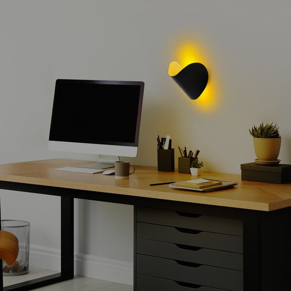 Černé LED nástěnné svítidlo Heybe – Opviq lights-image-4