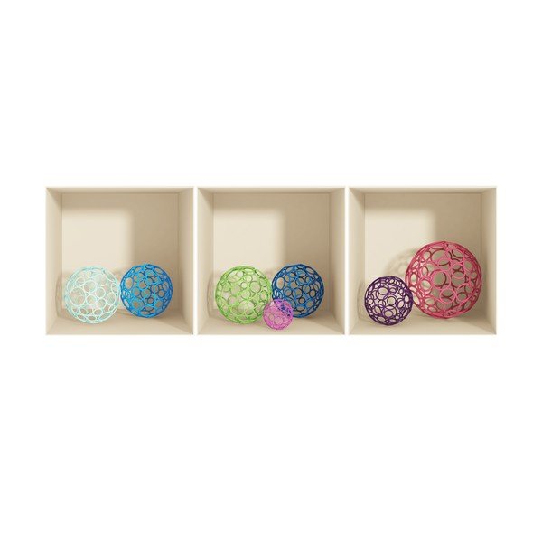 Sada 3 samolepek s 3D efektem Fanastick Spheres-image-2