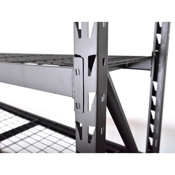 Černý kovový úložný regál 196x183 cm – Rojaplast-image-4