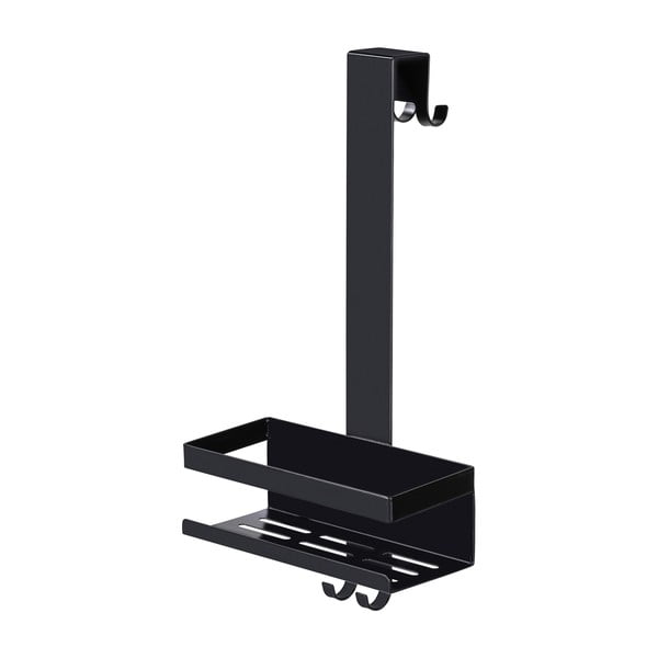 Černá závěsná koupelnová polička z nerezové oceli Bribano – Wenko