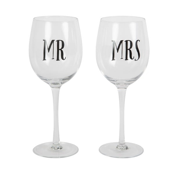Sada 2 sklenic na víno Sass & Belle Mr And Mrs