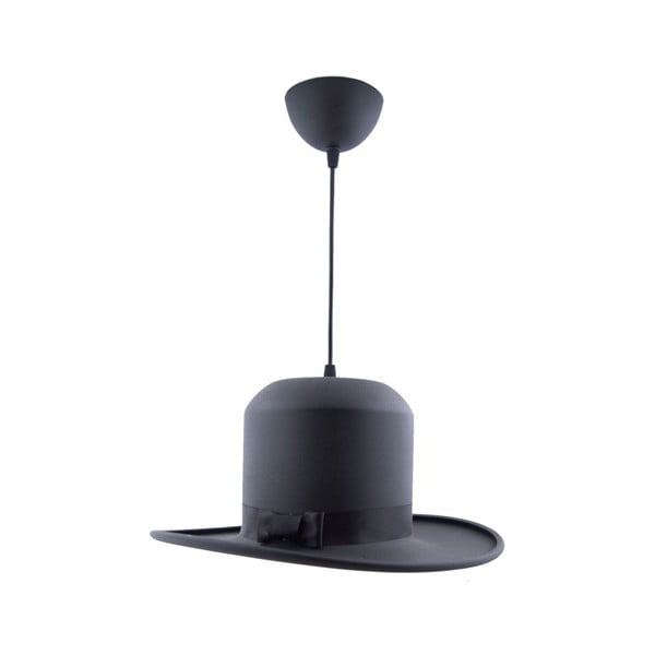 Černé závěsné svítidlo Woman Hat, ⌀ 33 cm