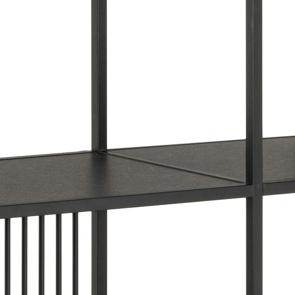 Černá knihovna 120x185x35 cm Strington – Actona-image-4