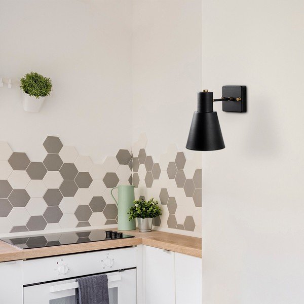 Nástěnné svítidlo v černé a zlaté barvě ø 14 cm Funnel – Opviq lights-image-2