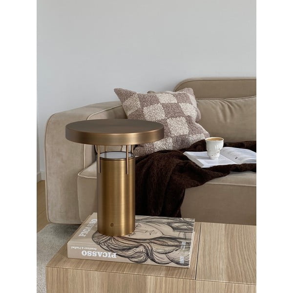 LED stmívatelná stolní lampa v bronzové barvě s kovovým stínidlem (výška 28 cm) BringMe – Hübsch-image-2