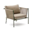 Zelené/béžové kovové zahradní křeslo Zivia – Kave Home