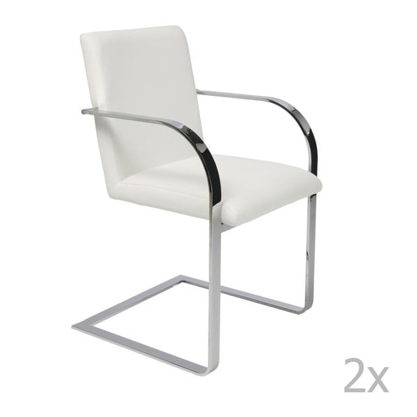 Sada 2 bílých židlí Kare Design Candodo