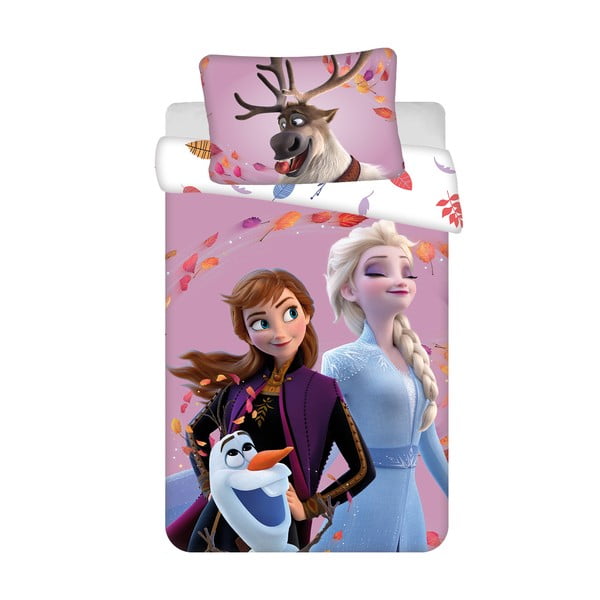 Bavlněné dětské povlečení do postýlky 100x135 cm Frozen "Wind" – Jerry Fabrics