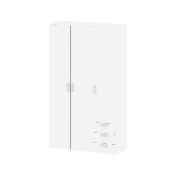 Bílá šatní skříň Evegreen House Spark, výška 200,4 cm