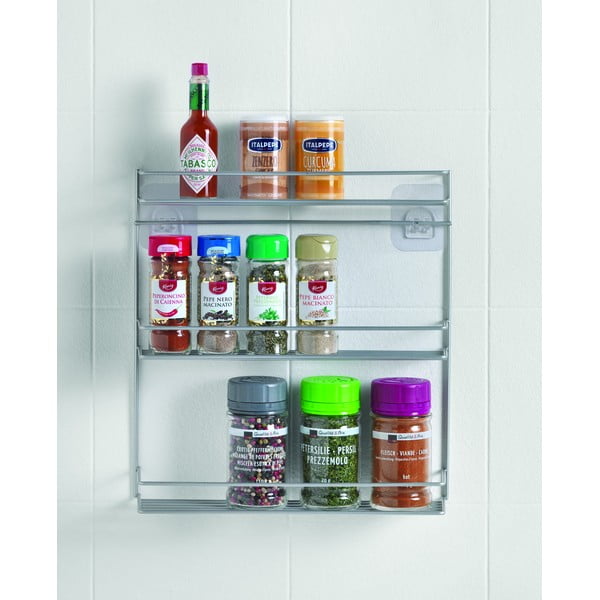 Nástěnná třípatrová police na koření Metaltex-image-3