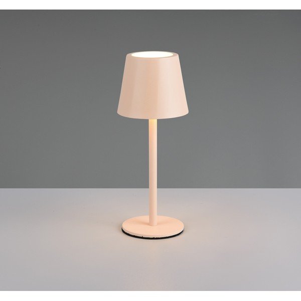 Krémová LED stolní lampa s kovovým stínidlem (výška 21 cm) Diaz – Reality-image-1