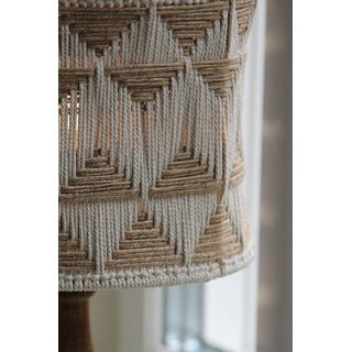 Stolní lampa se stínidlem z textilu a juty v hnědo-přírodní barvě (výška 45 cm) Ano – Markslöjd