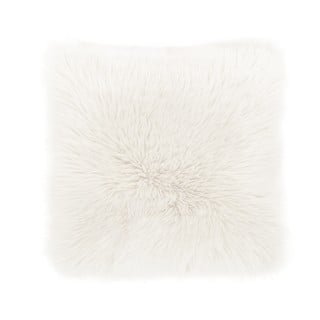 Bílý polštář Tiseco Home Studio Sheepskin, 45 x 45 cm
