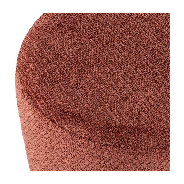 Červený taburet z textilie bouclé Islen – WOOOD-image-4