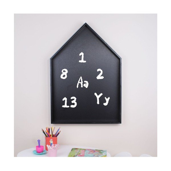 Černá nástěnná police s tabulí North Carolina Scandinavian Home Decors Maison L-image-1