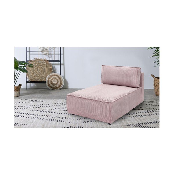 Světle růžový variabilní manšestrový modul pohovky Nihad modular – Bobochic Paris-image-1