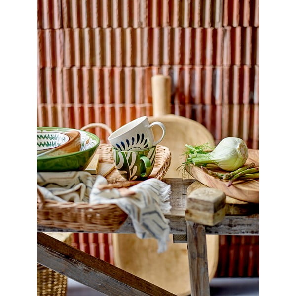 Bílo-modrý hrnek z kameniny 240 ml Heikki – Bloomingville-image-1