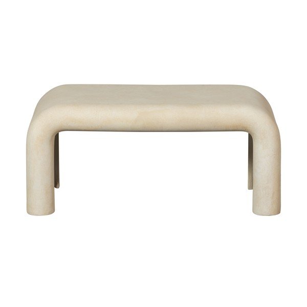 Krémové konferenční stolky v sadě 2 ks v dekoru kamene 42x92 cm Stani – WOOOD-image-3