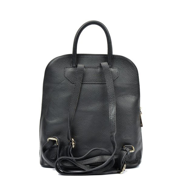 Černý kožený dámský batoh Renata Corsi Sofia-image-3