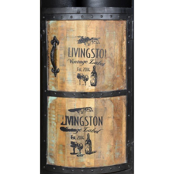 Černá kovová vinotéka na 9 lahví, 60x115 cm Luni – Interia Home & Living-image-1