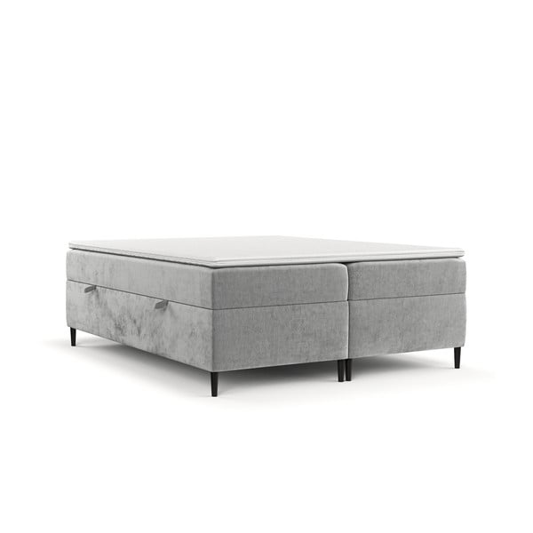 Šedá boxspring postel s úložným prostorem 180x200 cm Araya – Maison de Rêve