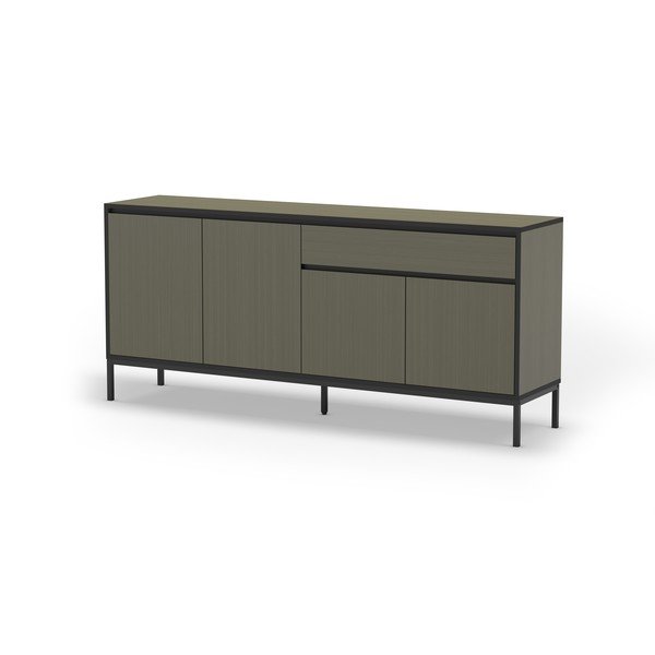 Tmavě zelená nízká komoda 180x80 cm Lorenza – Marckeric-image-2